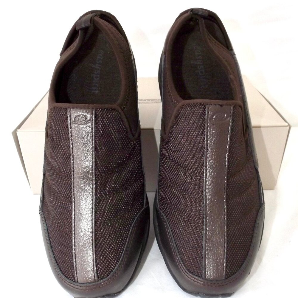 Easy Spirit Tourwalk Brown Slip ons with Sling Back Strap, Size 8, EC!